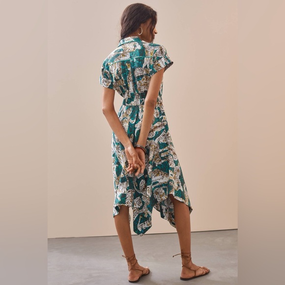 Maeve Anthropologie Shirtdress Tiger Big Cat Print size XS - Picture 3 of 10